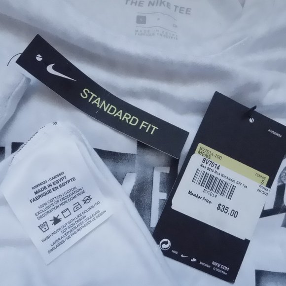 Nike Men's T-Shirt. NWT. Grey. Wimbledon GFX. Small. - Picture 4 of 4